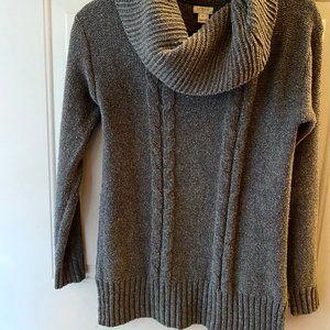 JCREW GREY COWL NECK SWEATER
